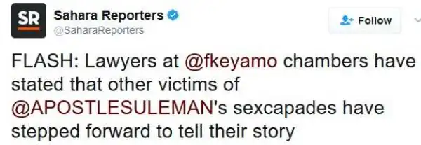 Other Alleged Victims of Apostle Suleman